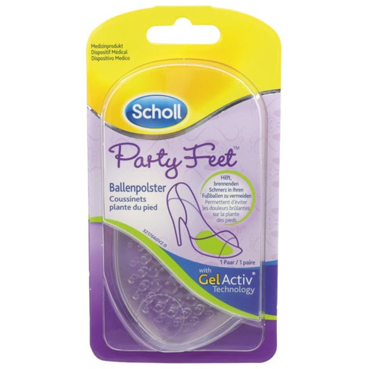 Coussinet de pieds Scholl Party Feet avec GelActiv