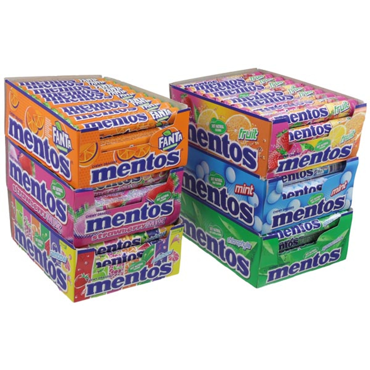 Bonbons Mentos à mâcher, 1 pièce, assortis