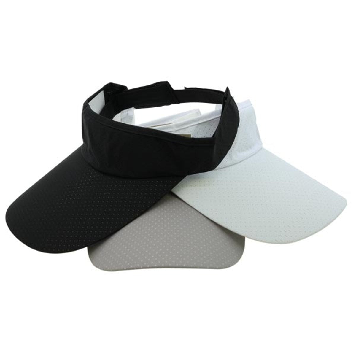 Casquette de soleil perforée, tailles 54-56, 5 couleurs assorties.