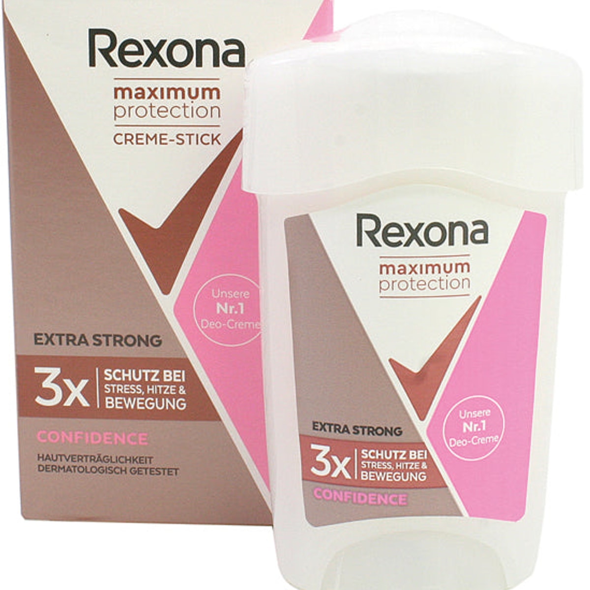 Déodorant stick Rexona 45 ml. Protection maximale. Confiance.
