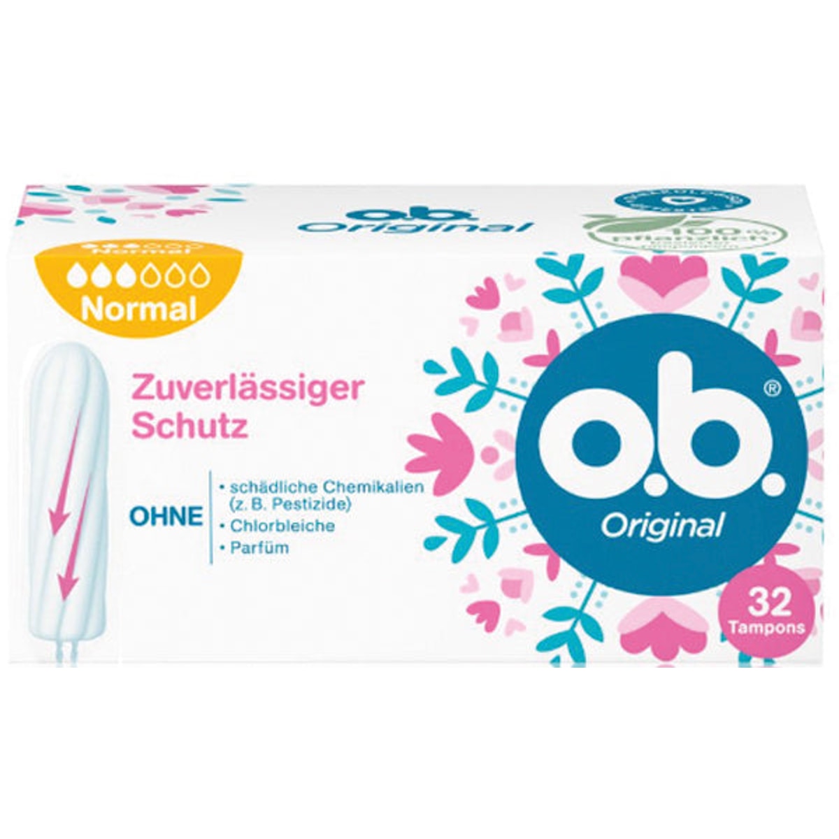 Tampons O.B. Normal, boîte de 32