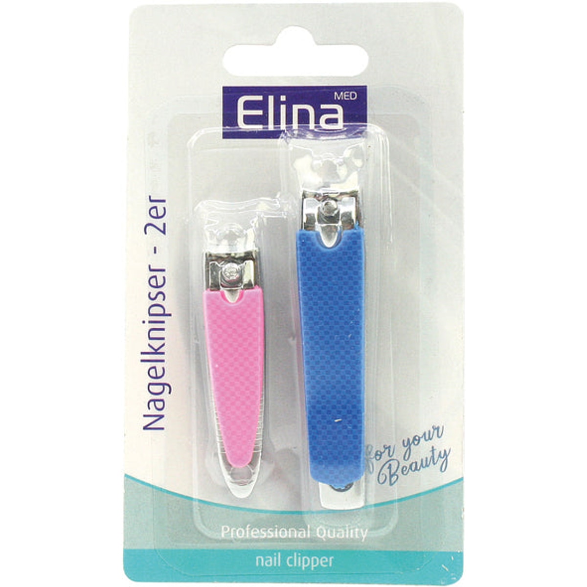 Coupe-ongles, lot de 2 sur carte, couleurs assorties, 7 cm / 5 cm