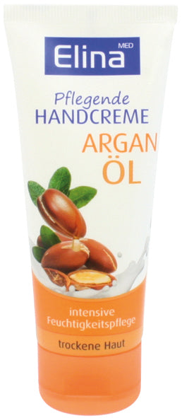 Crème mains à l'huile d'argan Elina, tube de 75 ml