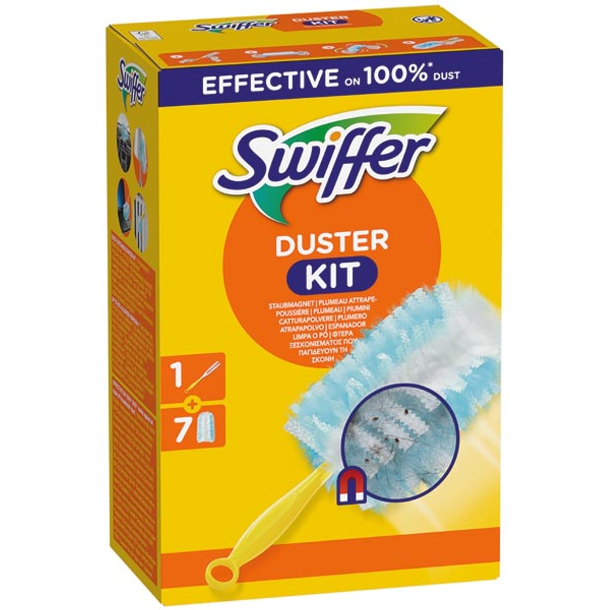 Kit de démarrage Swiffer Duster (manche + 7 chiffons)