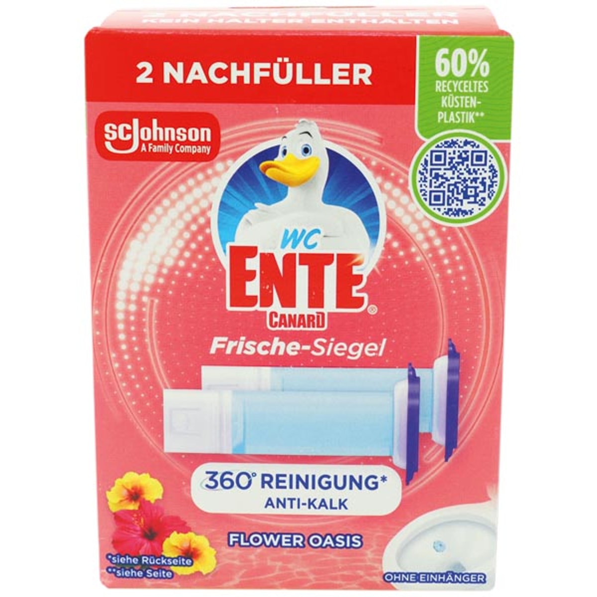 Bouchon de fraîcheur pour toilettes Duck 2x36ml NF Flower Oasis