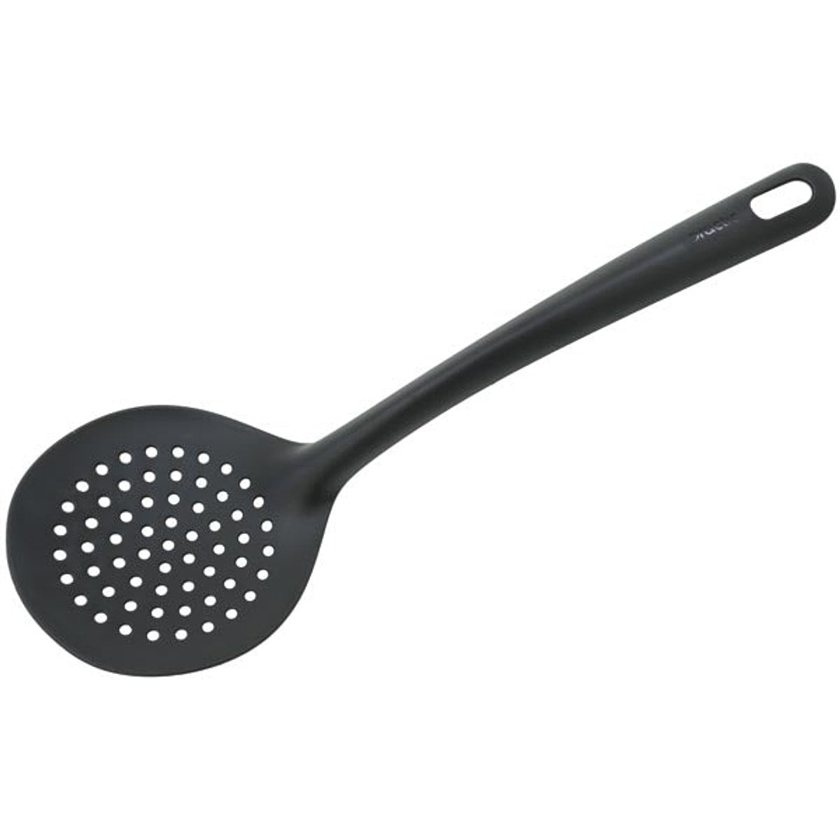 Ustensile de cuisine : écumoire en plastique noir