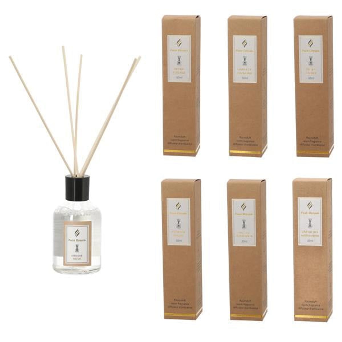 Parfum d'ambiance, Classique, 6 sachets, diffuseur 50 ml,