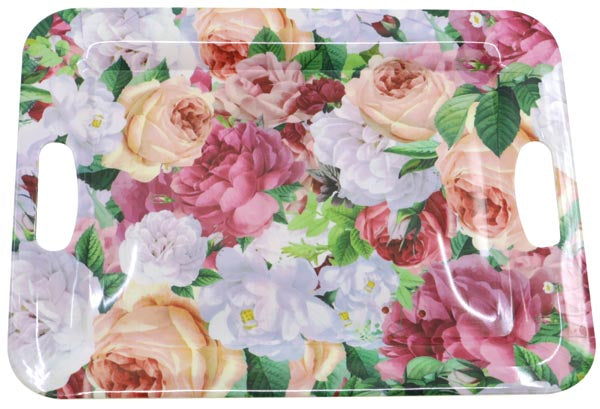 Plateau rectangulaire en plastique de 33,5 x 25,5 x 1,25 cm