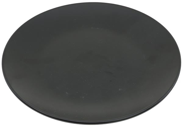 Assiette noire élégante, 21 x 2 cm, en céramique de haute qualité
