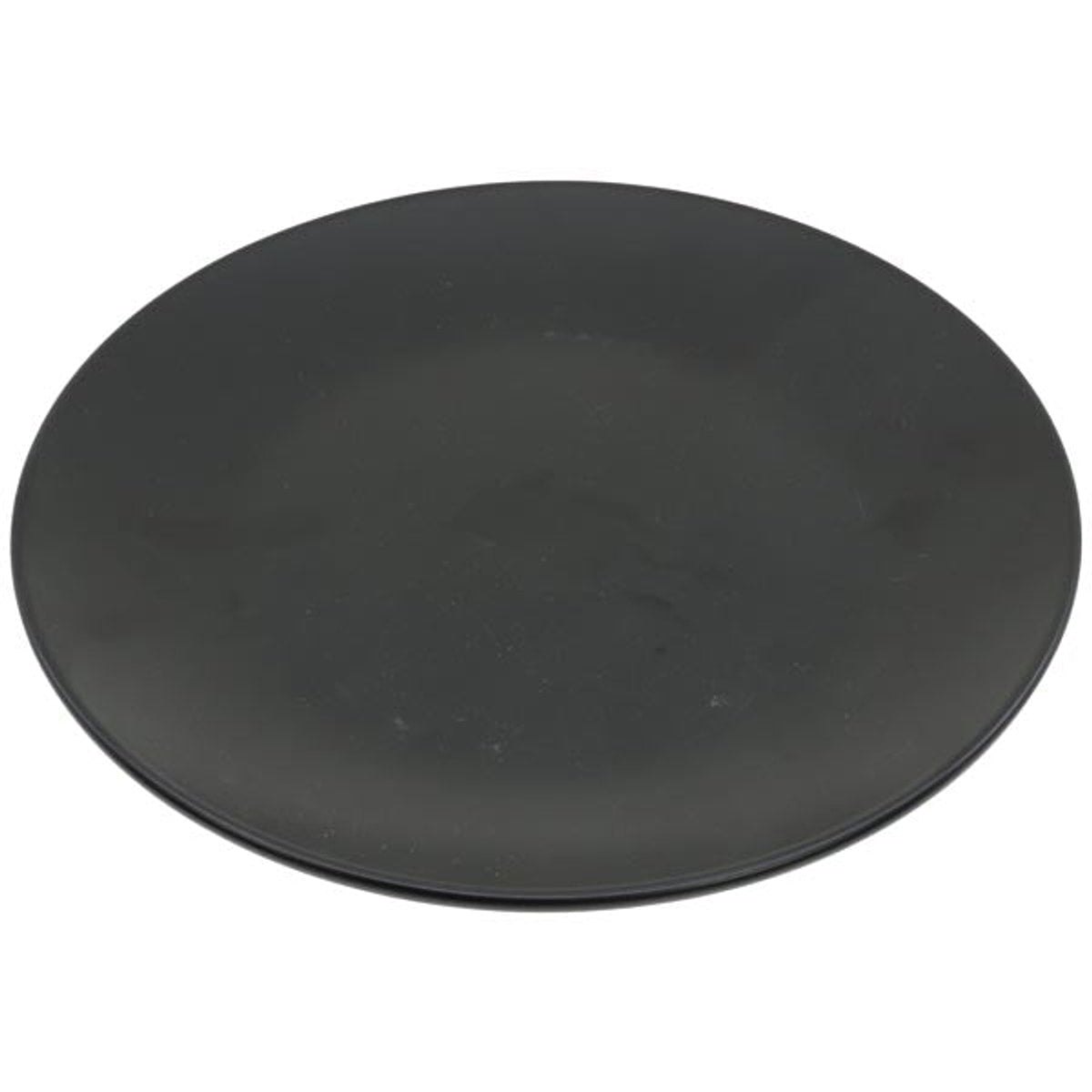 Assiette noire élégante, 21 x 2 cm, en céramique de haute qualité