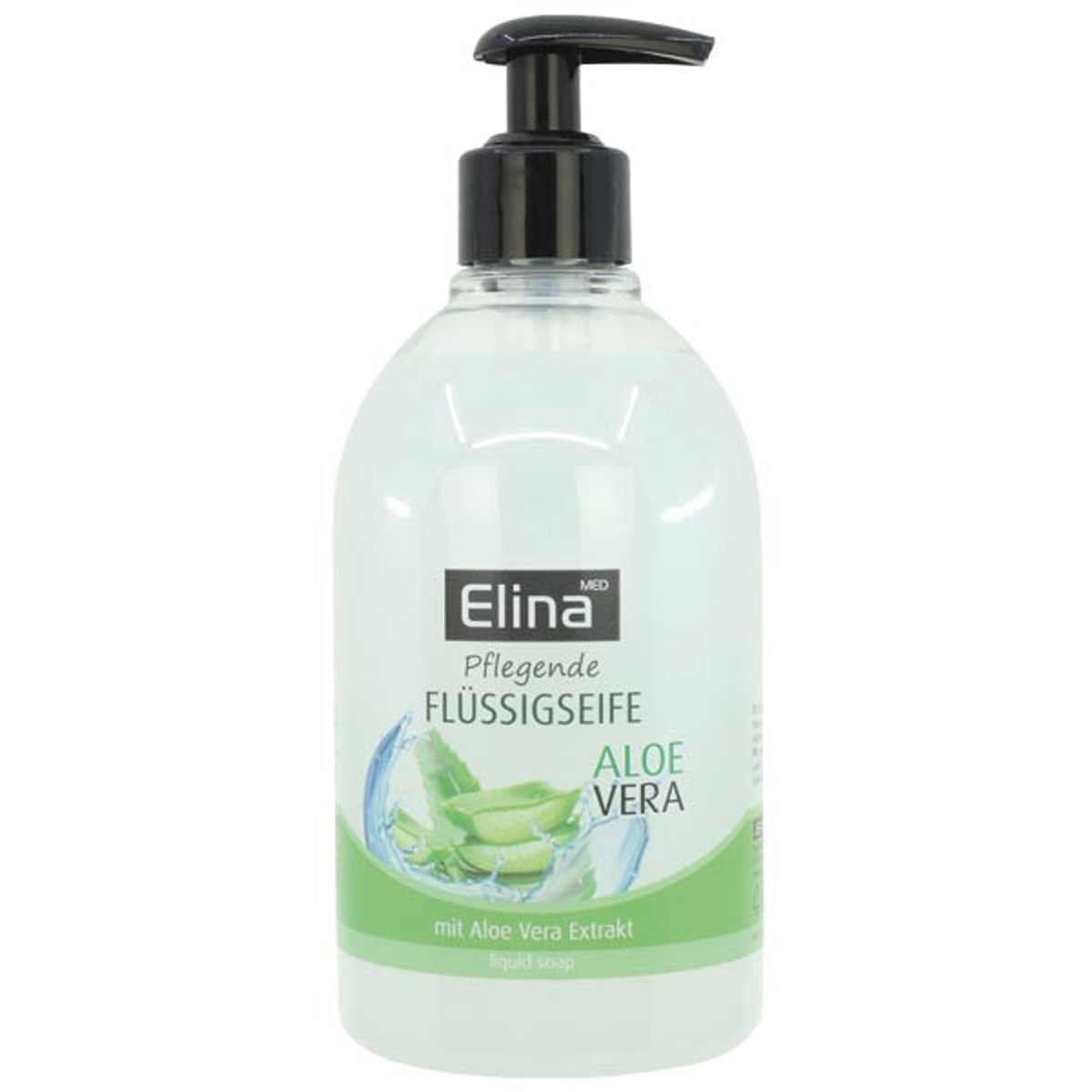 Savon liquide Elina à l'aloe vera 500 ml avec distributeur