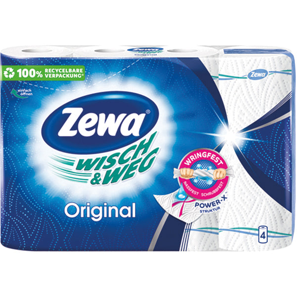 Papier essuie-tout Zewa Wipe & Go 4 x 45 feuilles