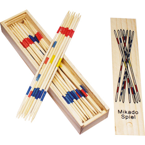 Jeu de Mikado dans une boîte en bois 19,5 x 4,5 cm