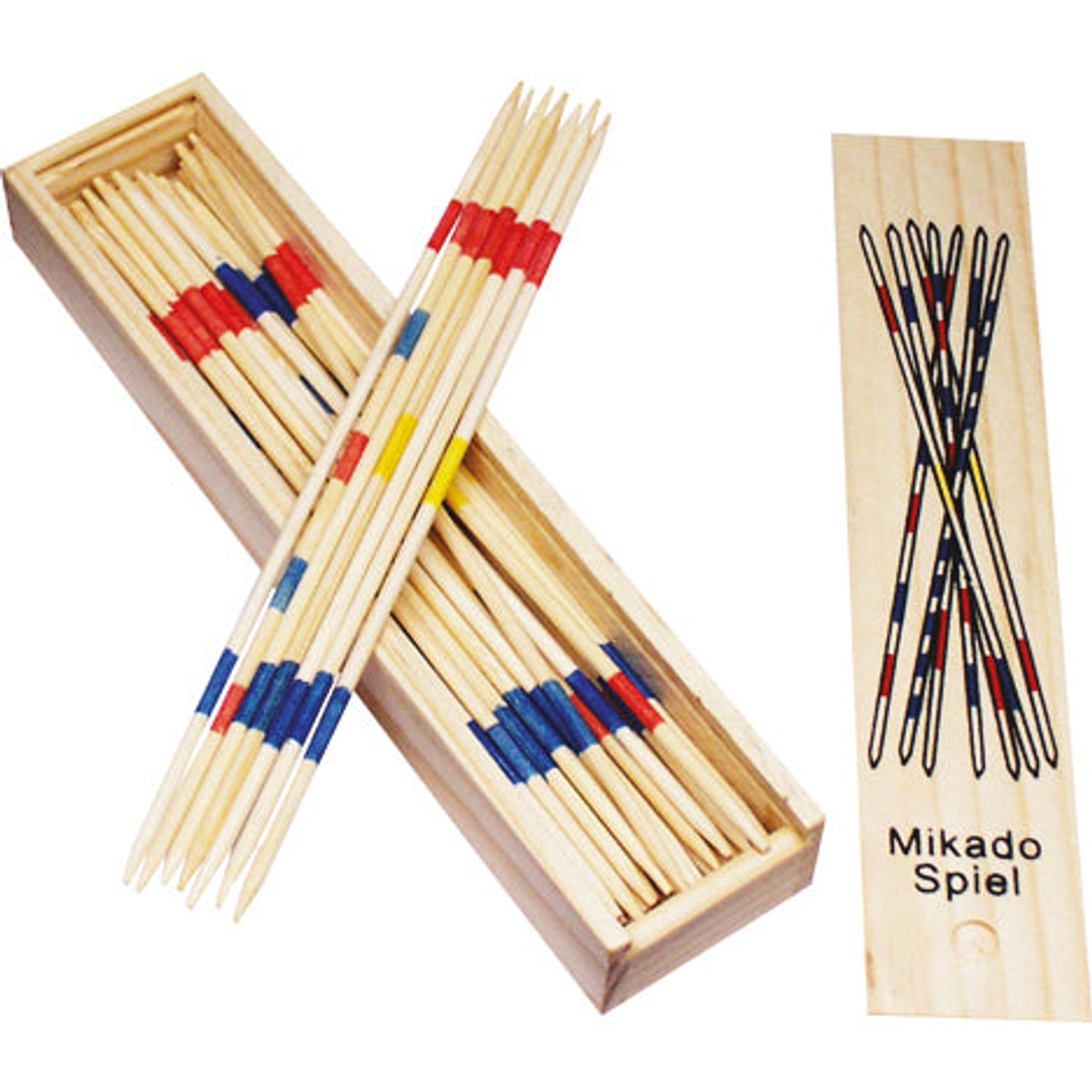Jeu de Mikado dans une boîte en bois 19,5 x 4,5 cm