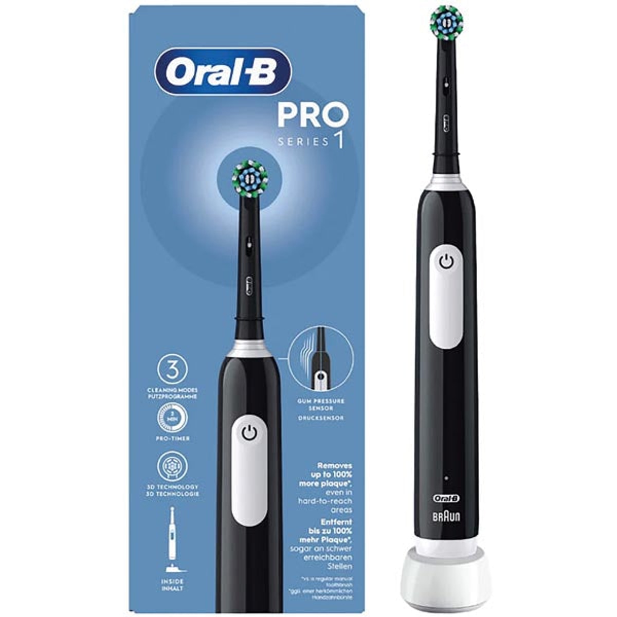 Brosse à dents Oral-B Pro Series 1 CrossAction noire