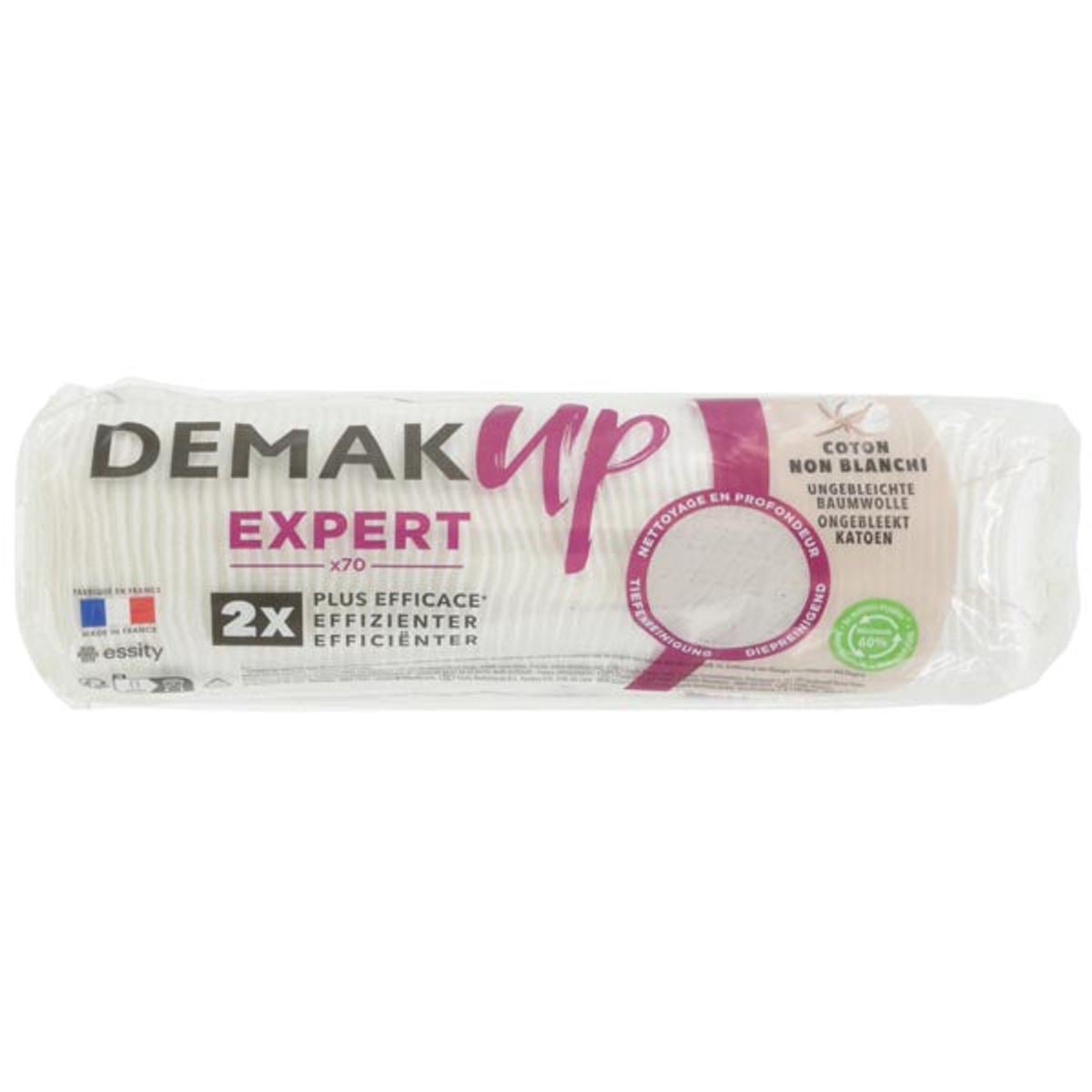 Démaquillage des coussinets Expert vers 70 ans