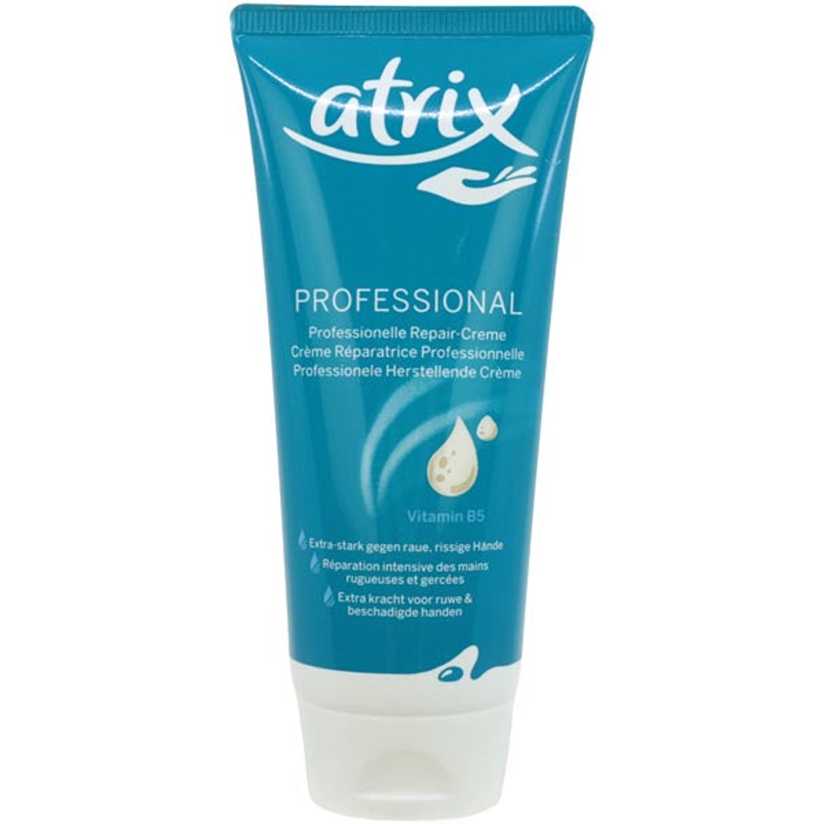 Crème réparatrice Atrix en tube de 100 ml, usage professionnel
