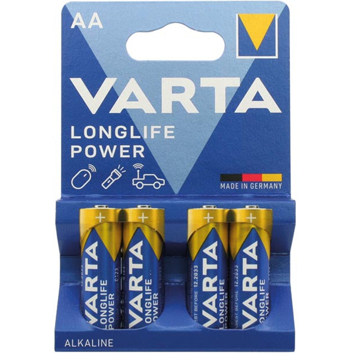 Piles VARTA Mignon AA 4 Longue Durée de Vie