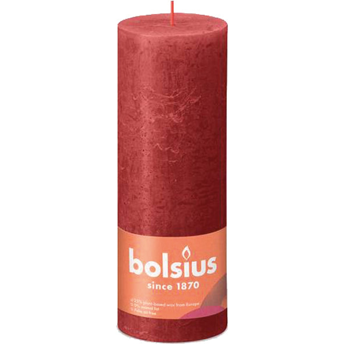 Bougie pilier RUSTIK 190x68 rouge