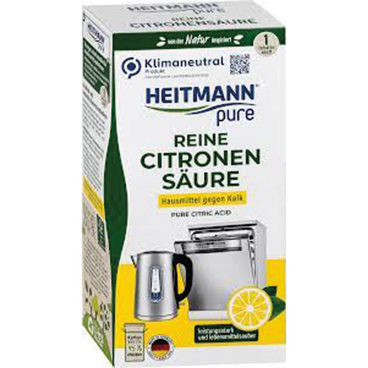 Poudre d'acide citrique pur Heitmann 350 g