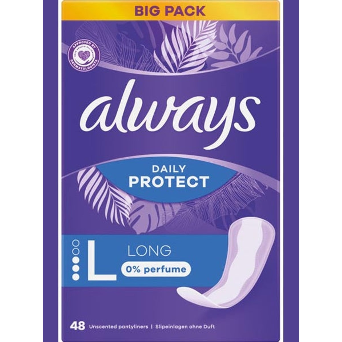 Protège-slip Always Protection quotidienne longue durée 48 heures