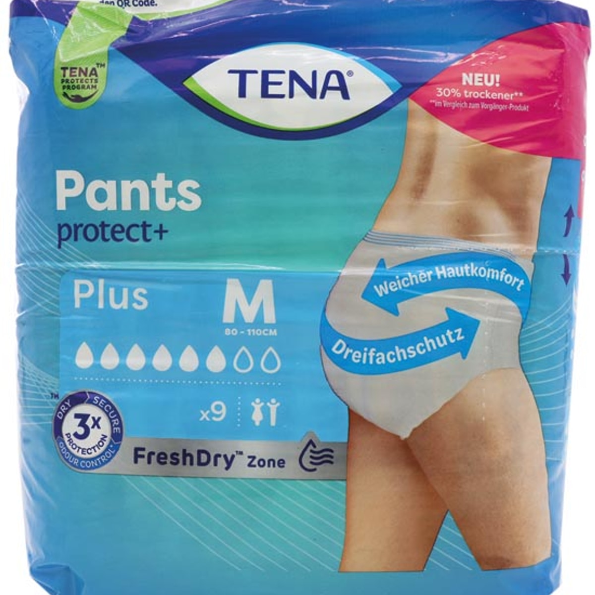 Pantalons Tena Plus taille moyenne, lot de 9