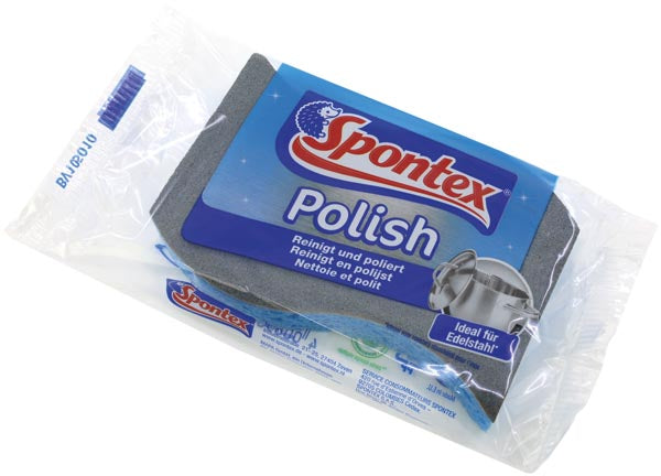 Éponge à polir l'acier inoxydable Spontex Polish