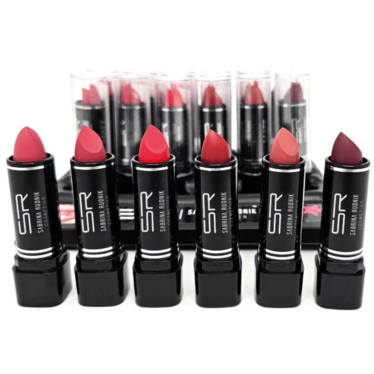 Rouge à lèvres SABRINA 3,8 g F10 mat 6 couleurs assorties.