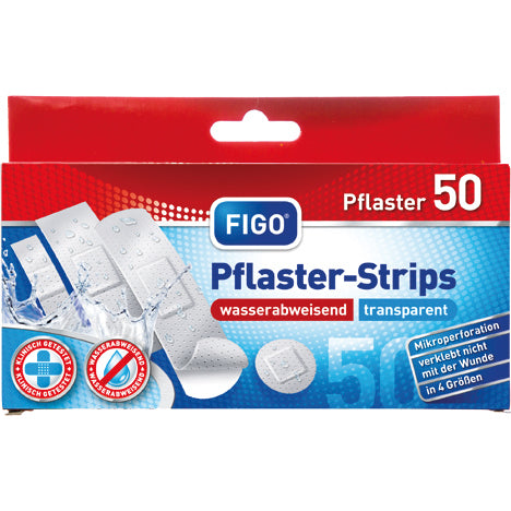 Pansements adhésifs pour plaies, 50 pièces, imperméables et transparents.