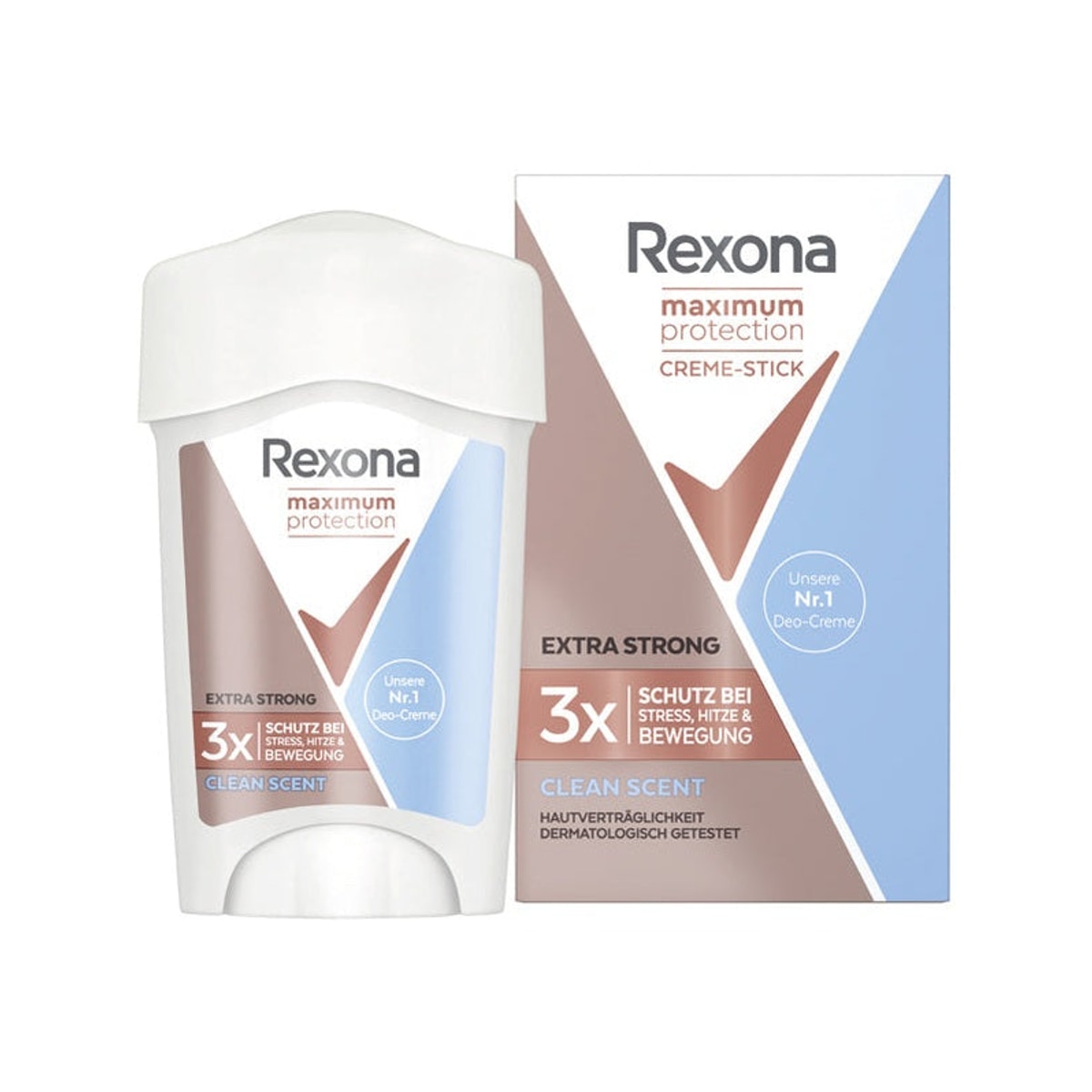 Déodorant stick Rexona 45 ml, protection maximale, parfum frais