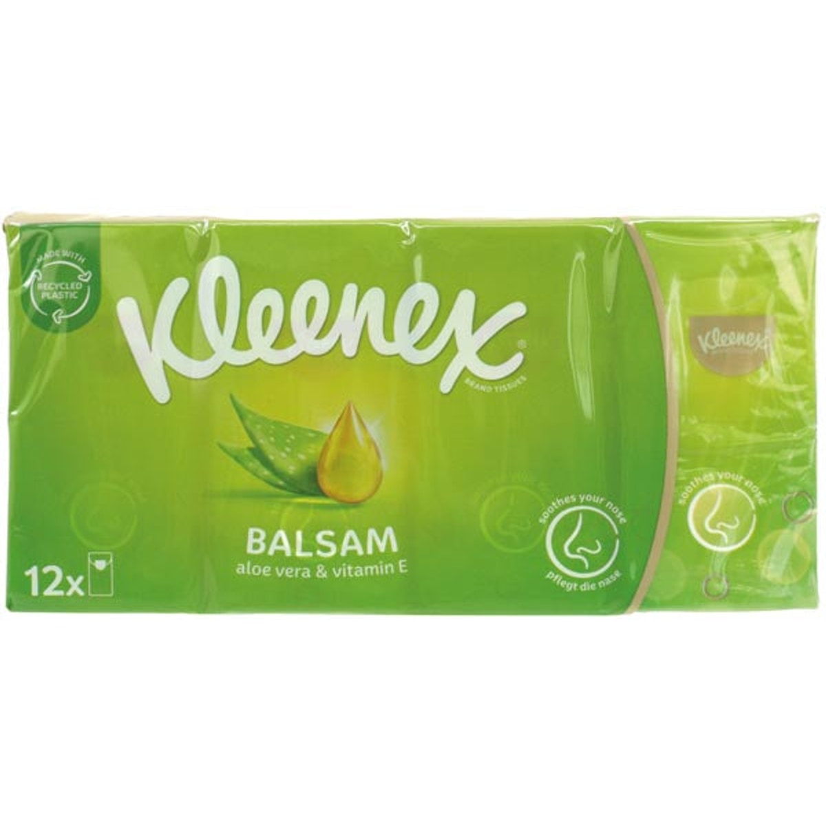 Mouchoirs en papier Kleenex Balsam 4 plis, paquet de 12