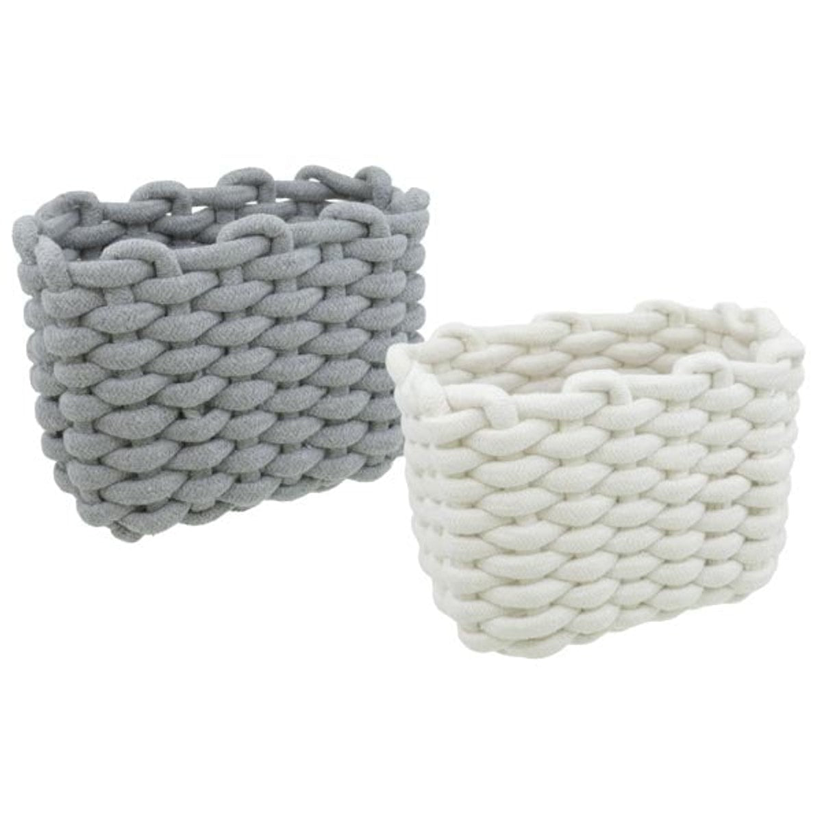 Panier de rangement 19 x 12 x 15 cm, 2 couleurs assorties
