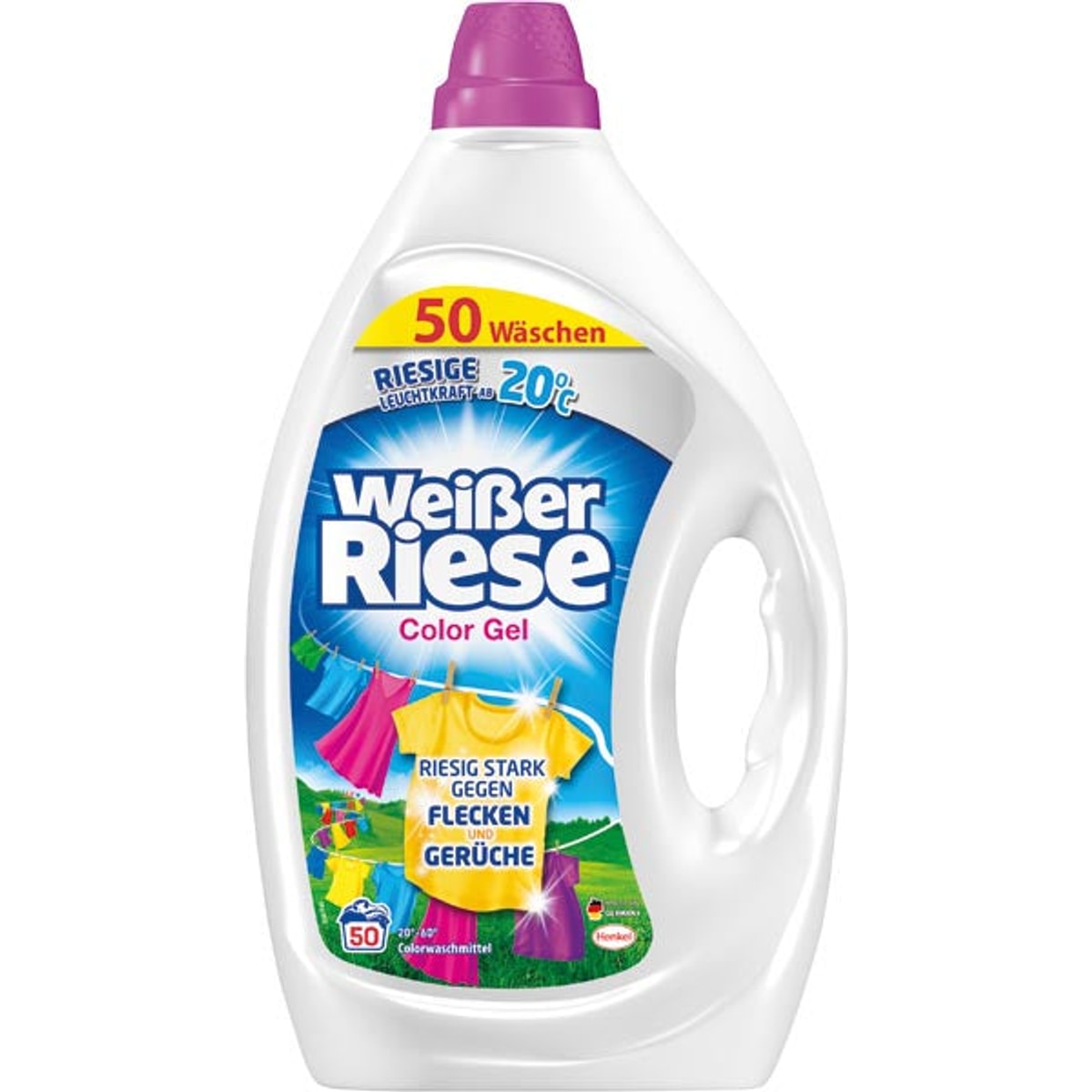 Gel détergent pour lessive de couleur White Giant 50 WL