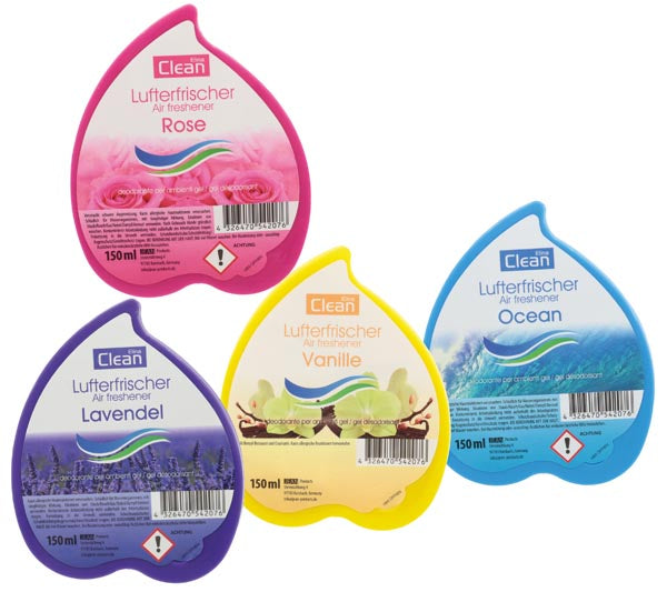 Gel désodorisant parfumé CLEAN 150 g, 4 couleurs assorties