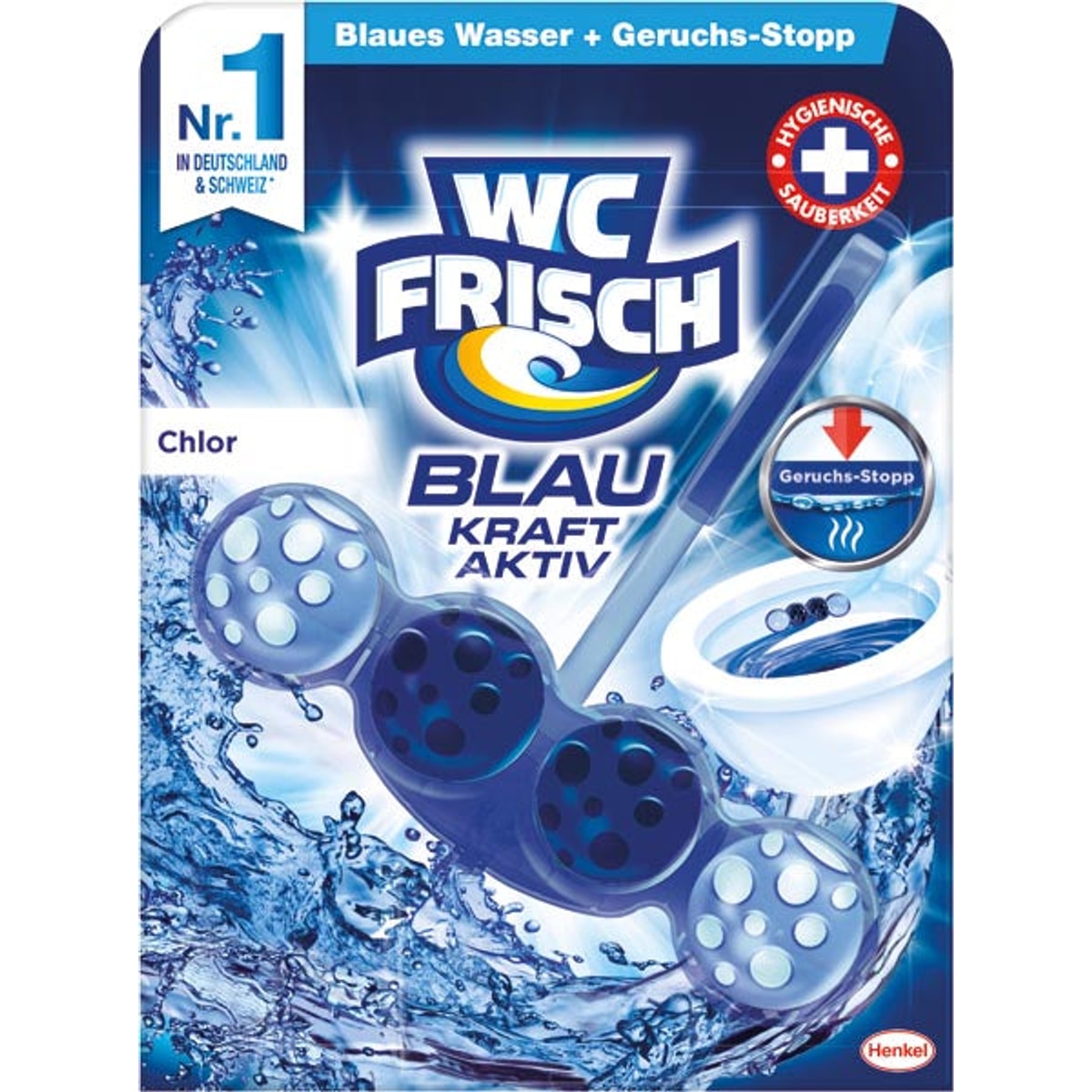 WC Frisch Power-Active Blue Flush 50g Chlore