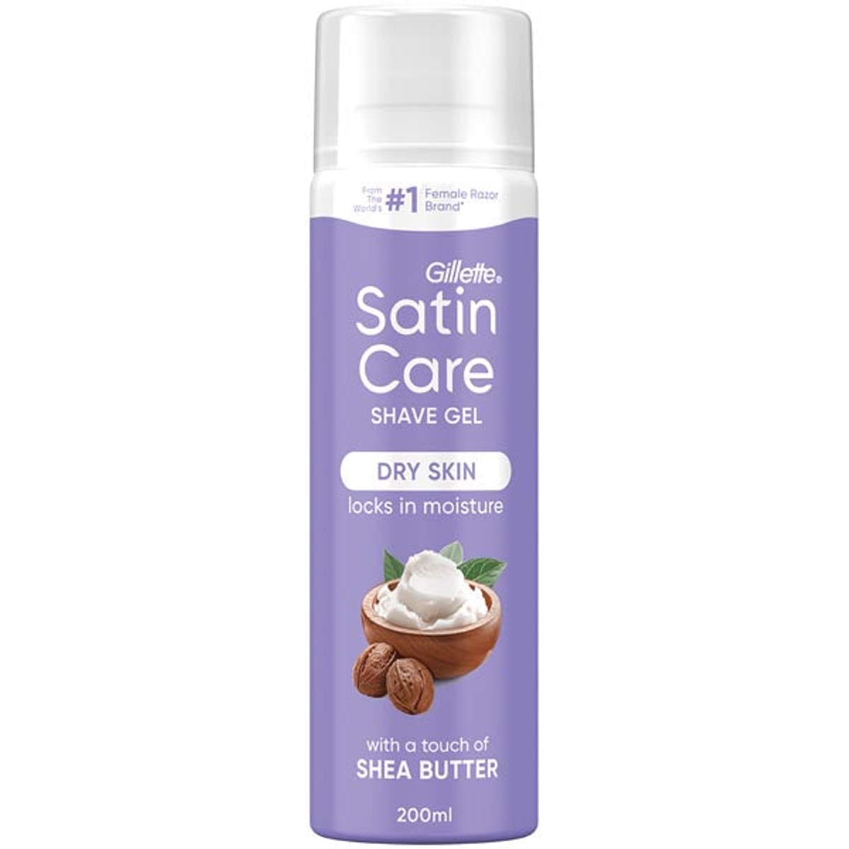 Gel à raser Gillette Women Satin Care 200 ml au beurre de karité