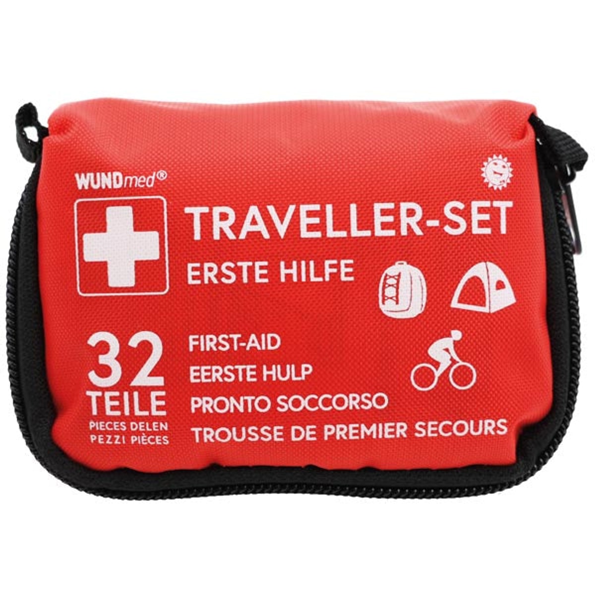 Soins des plaies. Trousse de premiers secours de voyage, 32 pièces.
