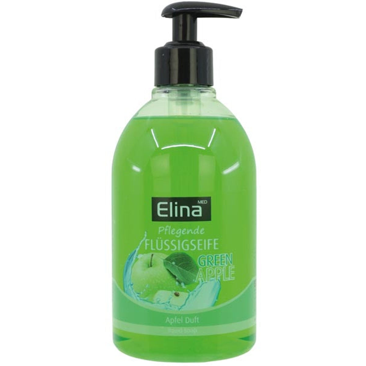 Savon liquide Elina 500 ml, parfum pomme, avec distributeur