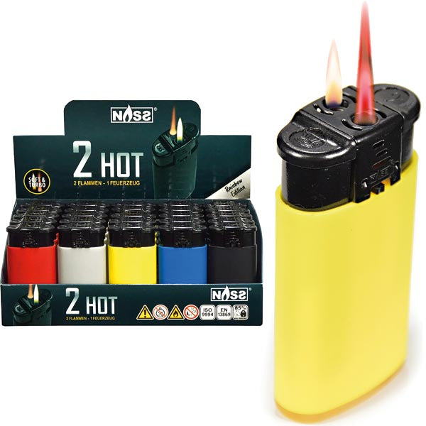 Briquet électrique 2 en 1 Feu et Flamme, distributeur de 25 pièces