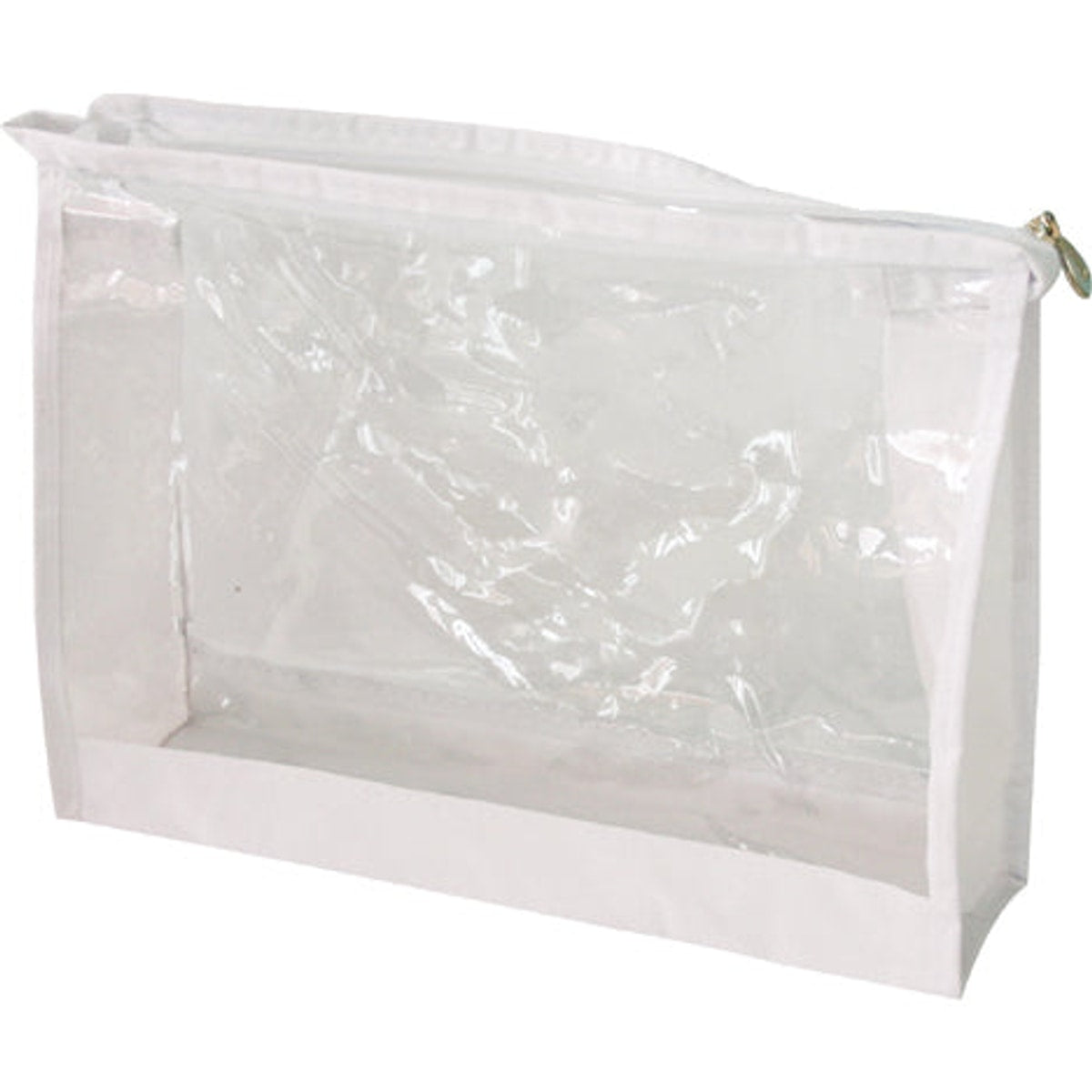 Trousse de toilette XL 23 x 18 x 5,5 cm blanche transparente