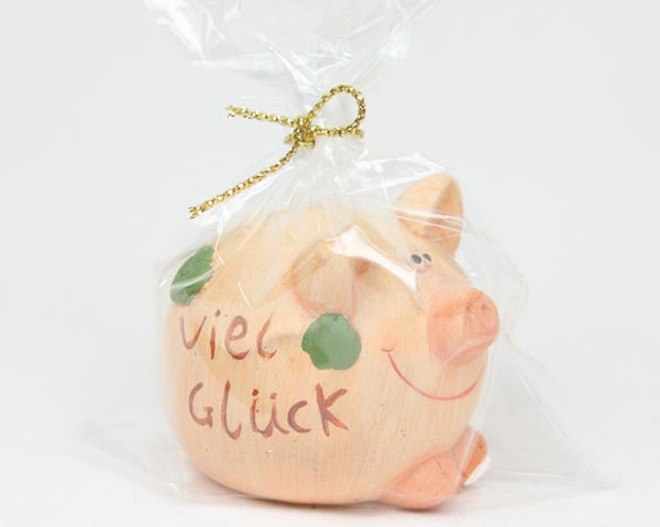 Porte-bonheur Cochon « Bonne chance ! » 7 x 5 cm