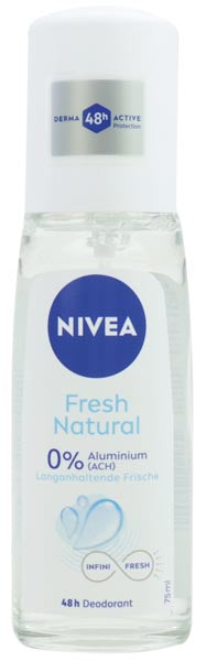Déodorant Nivea en spray 75 ml, fraîcheur naturelle