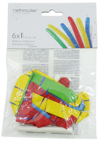 Fusées à ballons, lot de 6, Riehtmüller, en latex