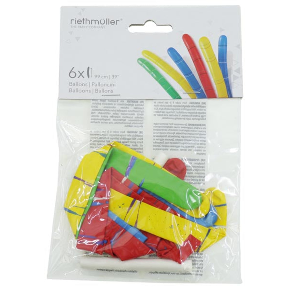 Fusées à ballons, lot de 6, Riehtmüller, en latex