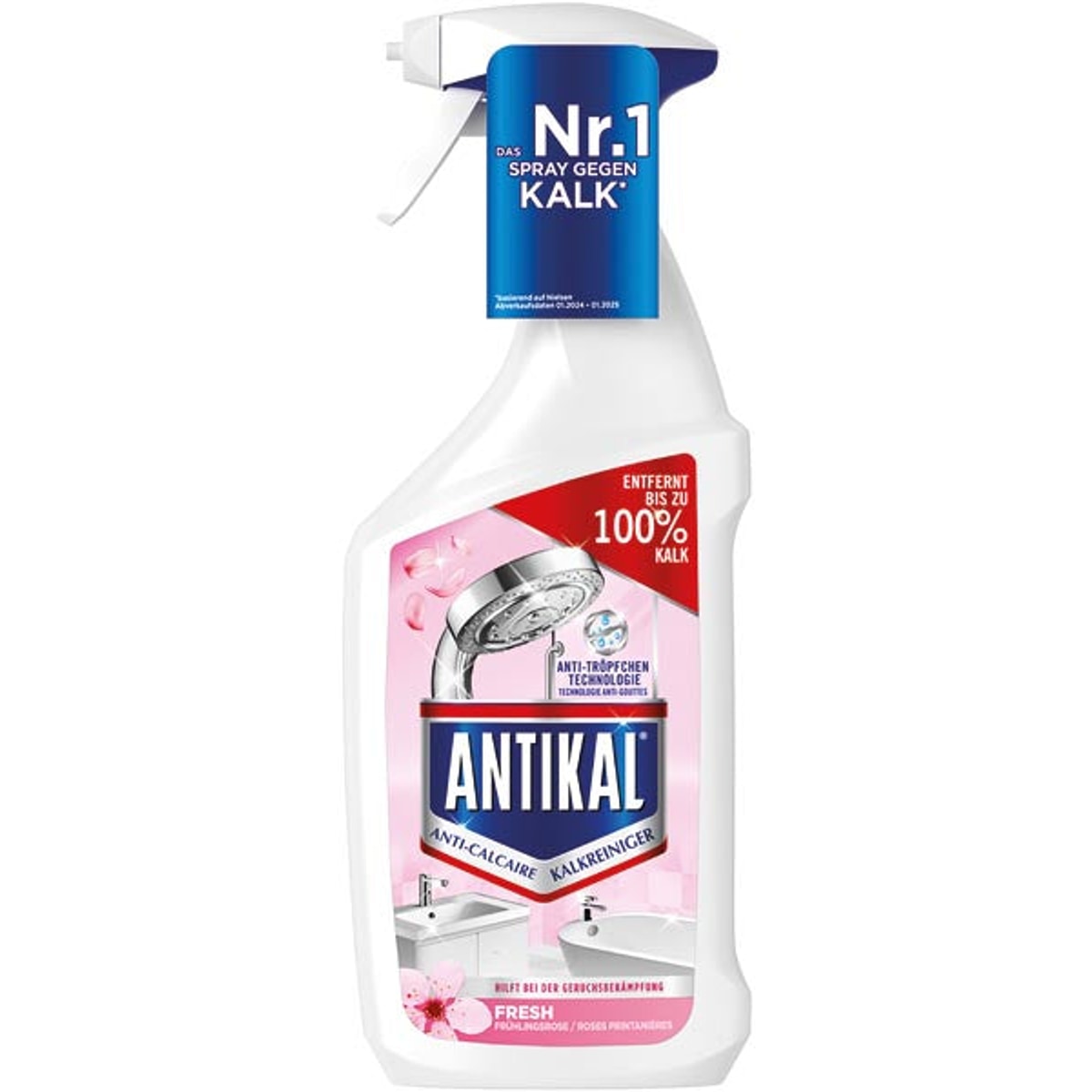 Antikal Nettoyant anticalcaire en flacon pulvérisateur 800 ml, parfum frais