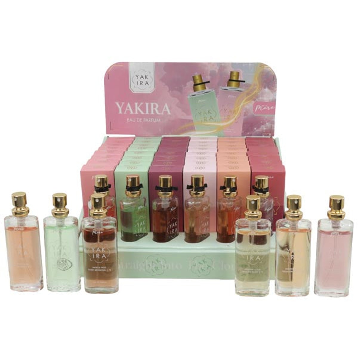 Présentoir de parfum De La Mare 15 ml, 60 pièces. 6 assortiments