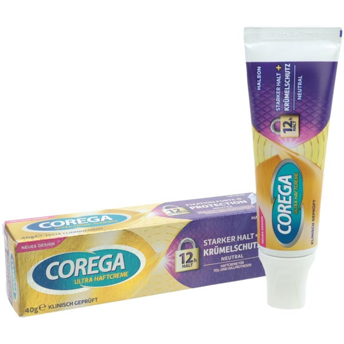 Crème adhésive pour prothèses dentaires Corega Ultra 40 ml, sans saveur