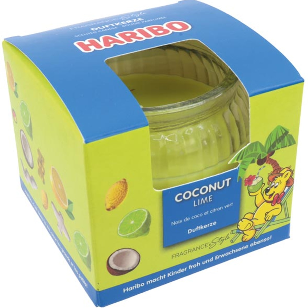 Bougie parfumée Haribo 85 g Noix de coco Citron vert