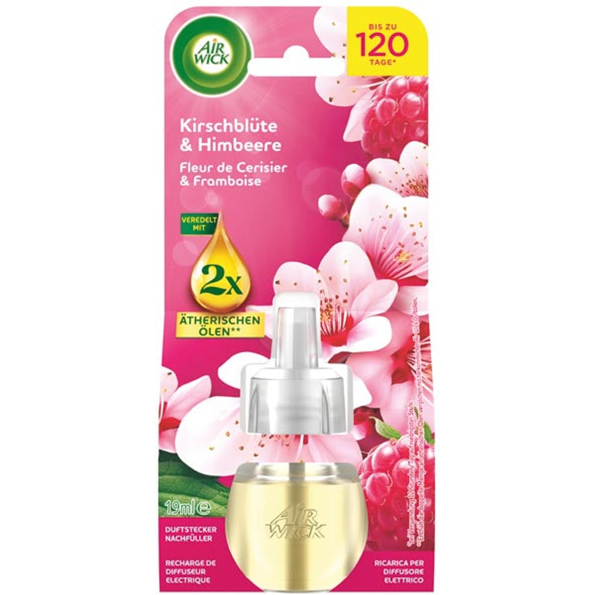 Flacon d'huile parfumée Airwick Fleur de cerisier. & Himb. NFP 19 ml