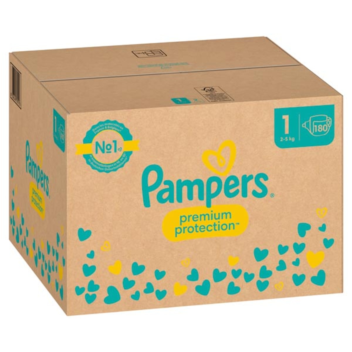 Pampers Premium Protect. Taille 1 Nouveau-né 180 pièces